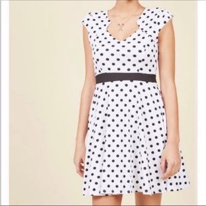 Modcoth polka dot skater dress